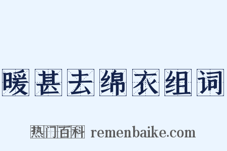 暖甚去绵衣组词是什么意思的图片